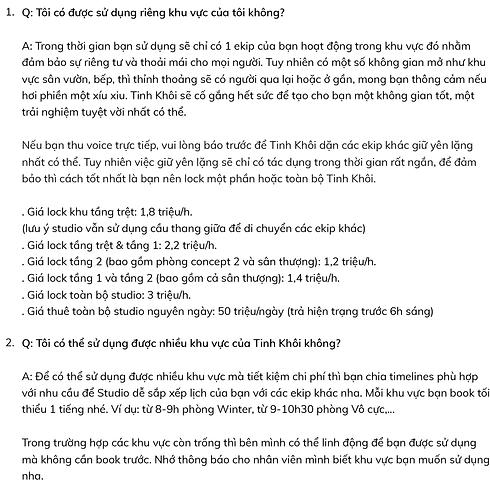 Câu hỏi thường gặp