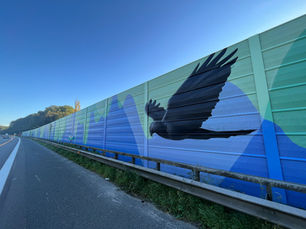 Geluidsschermen F204 worden met kunstwerk bedacht