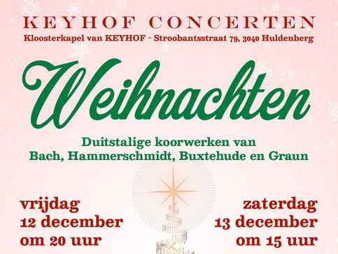 Duitstalige kerstliederen door vocaal ensemble Cantuva in kloosterkapel Keyhof