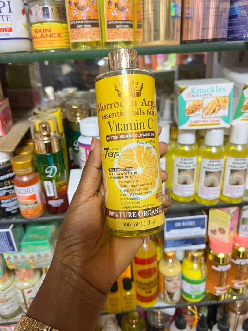 MOROCCAN ARGAN 6in1 VITAMIN C WHITENING OIL 300ML