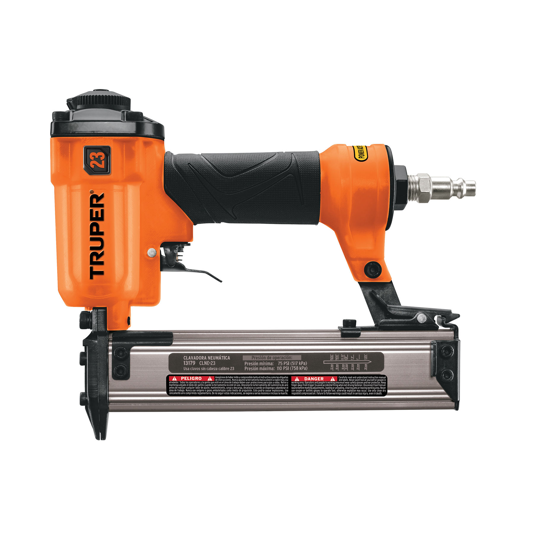 Clavadora neumática, profesional, calibre 23, TRUPER CLNE-23