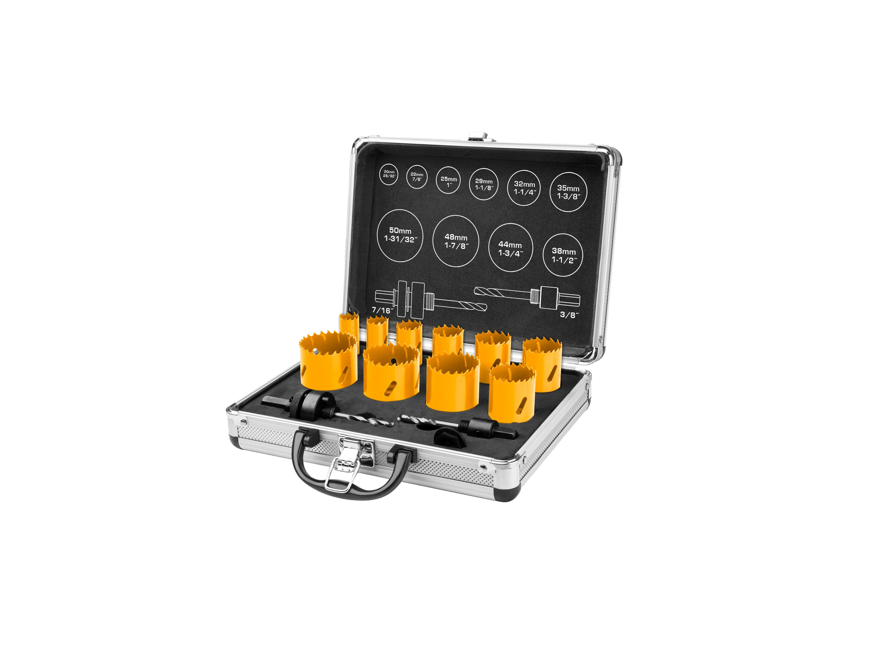 Set de brocas sierra 12 pzs INGCO AKH0121