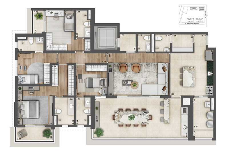 Alive Home Resort Planta Tipo 188 m2