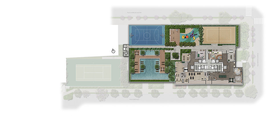 Galleria Chacara Klabin Implantação geral do terreo