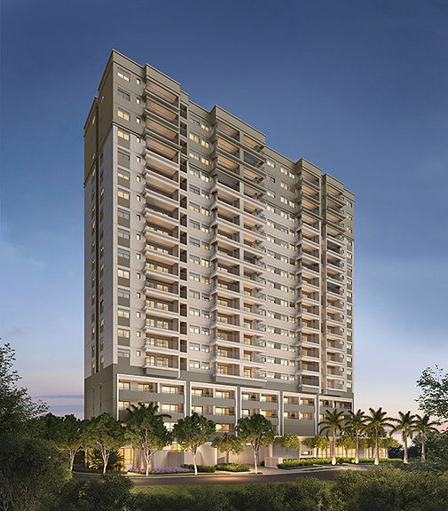 Grand Square Perspectiva ilustrada da fachada