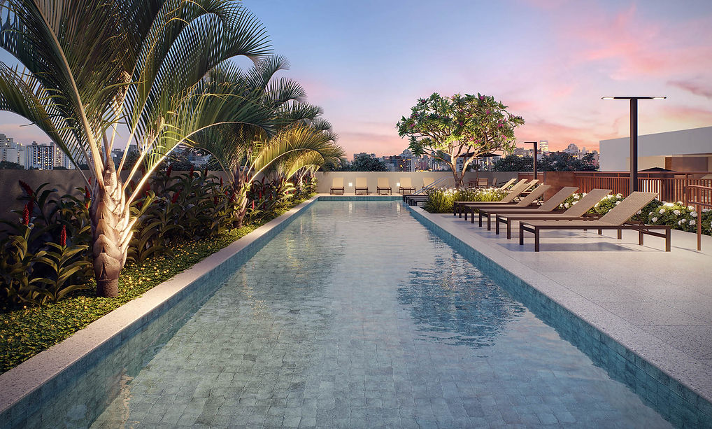 Teg Mooca Perspectiva da Piscina