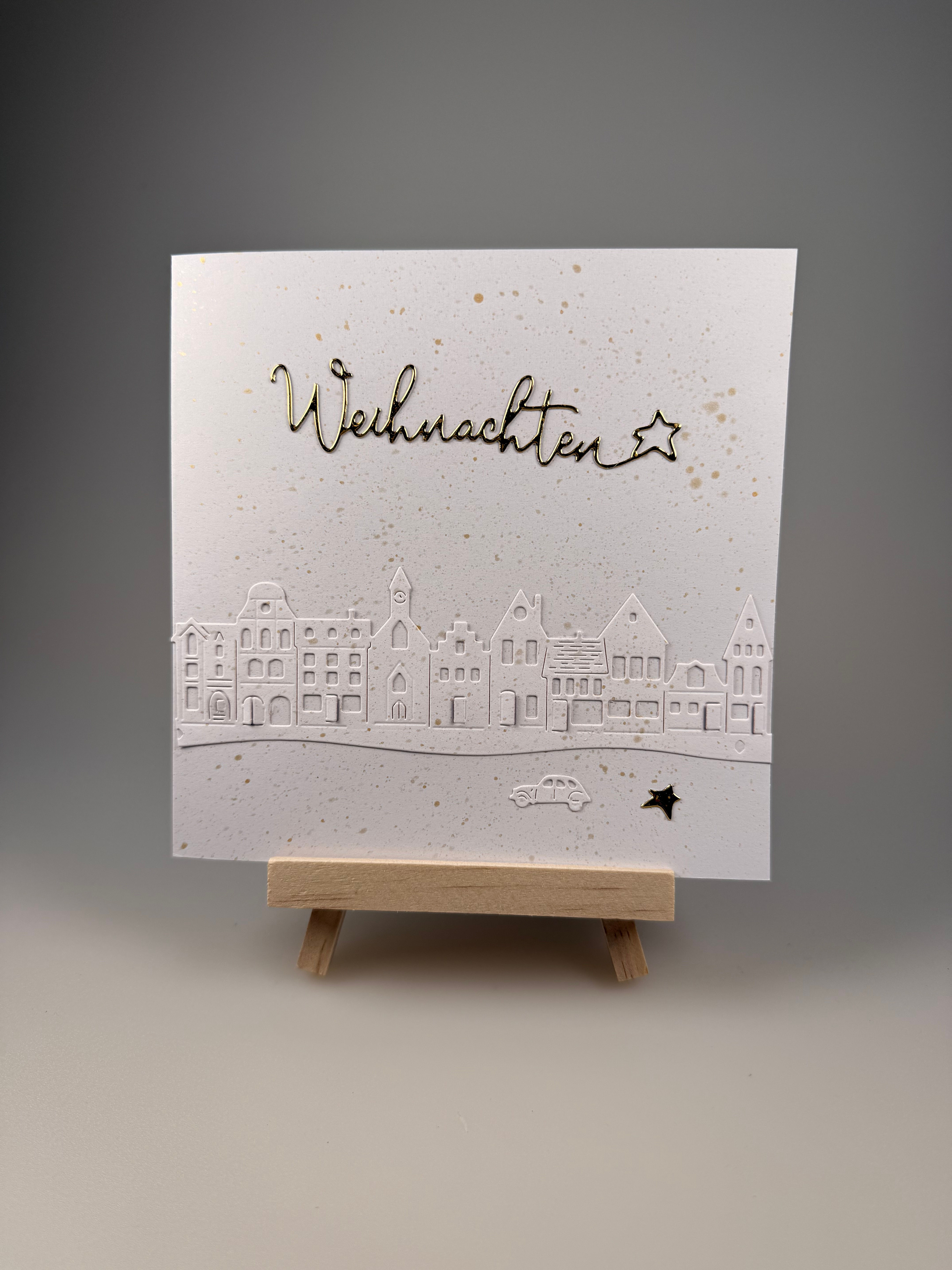 Weihnachtskarte weiss – mit Couvert