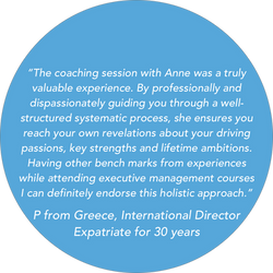 P, an International Director, Expatriate from Greece
