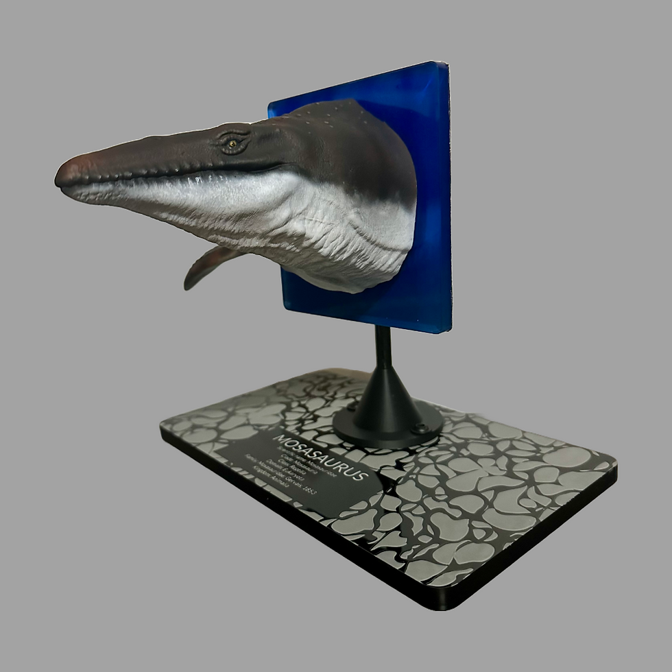 Thumbnail: Hand painted mosasaur model  