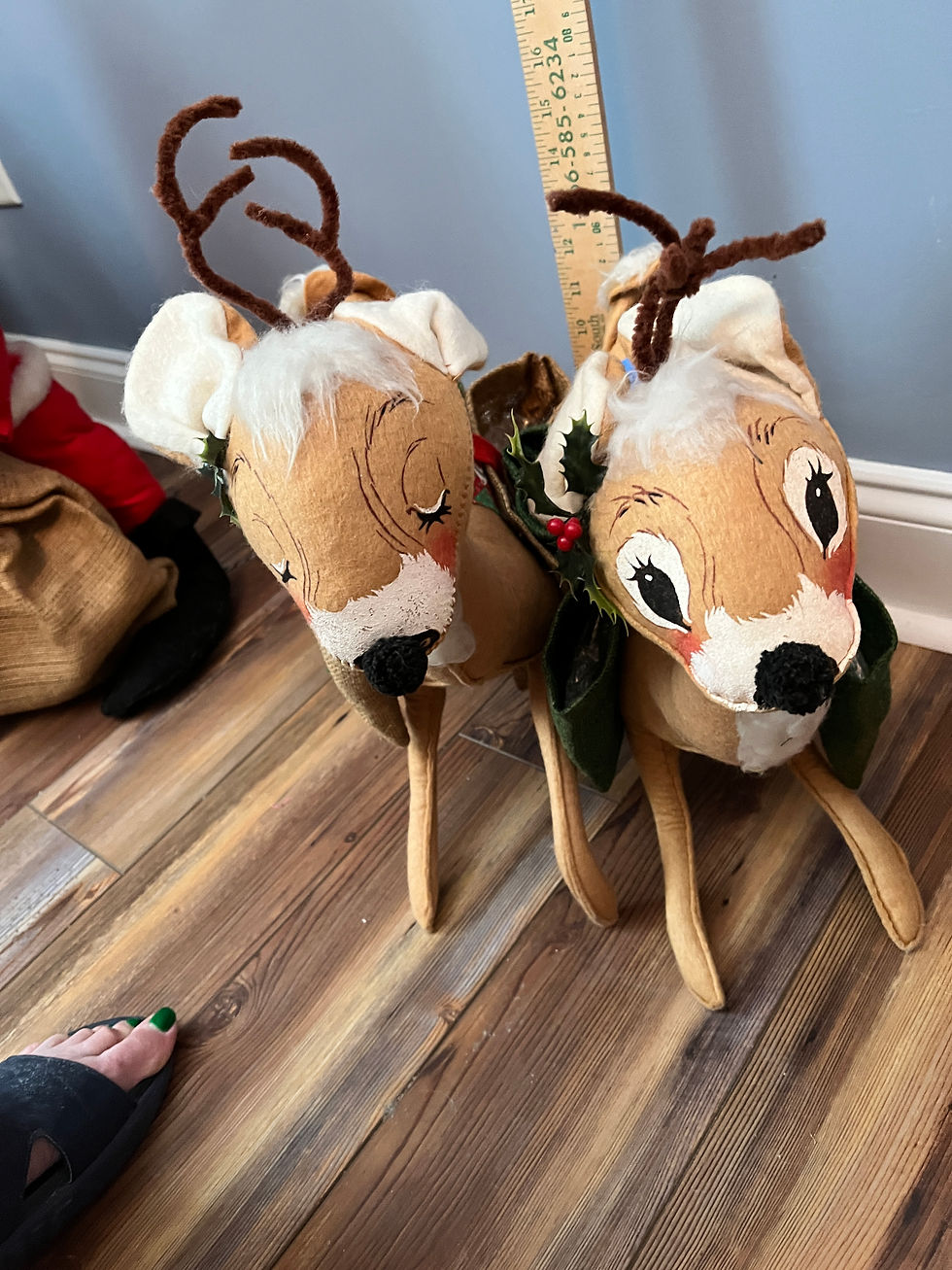 Thumbnail: Pair of Annalee Reindeer