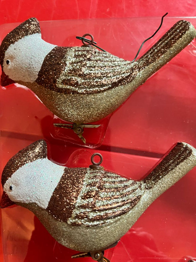 Thumbnail: Martha Stewart Living   Set of 6 Bird Ornaments/Winterberry Collection