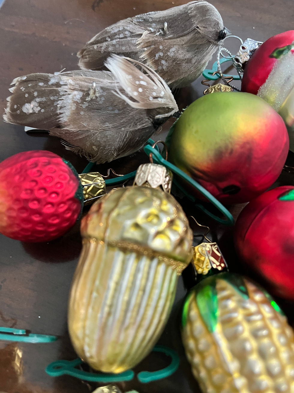 Thumbnail: Box of 57 Blown Glass Ornaments