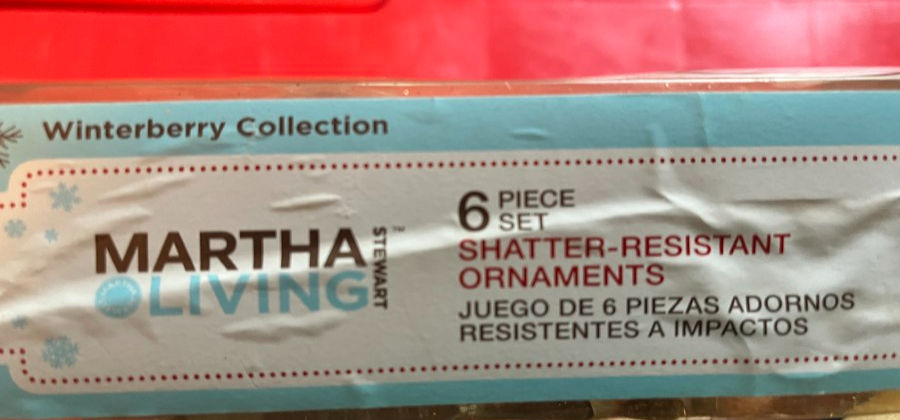 Thumbnail: Martha Stewart Living   Set of 6 Bird Ornaments/Winterberry Collection
