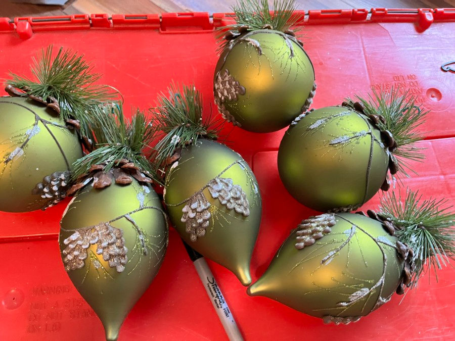 Thumbnail: Lot of 6 Large Ornaments