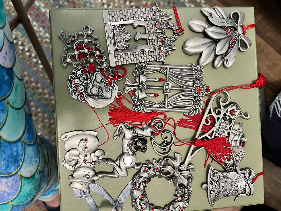 Thumbnail: Lot of 10 Pewter Ornaments by Avon