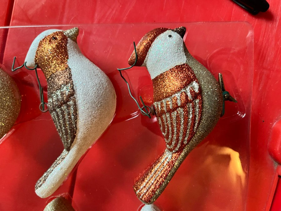 Thumbnail: Martha Stewart Living   Set of 6 Bird Ornaments/Winterberry Collection