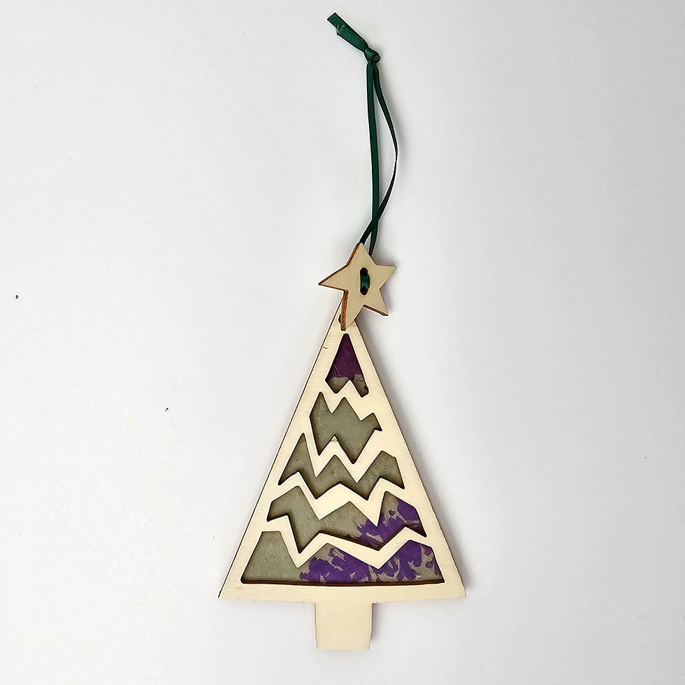 Thumbnail: laser cut ply and fabric  Christmas tree decoration