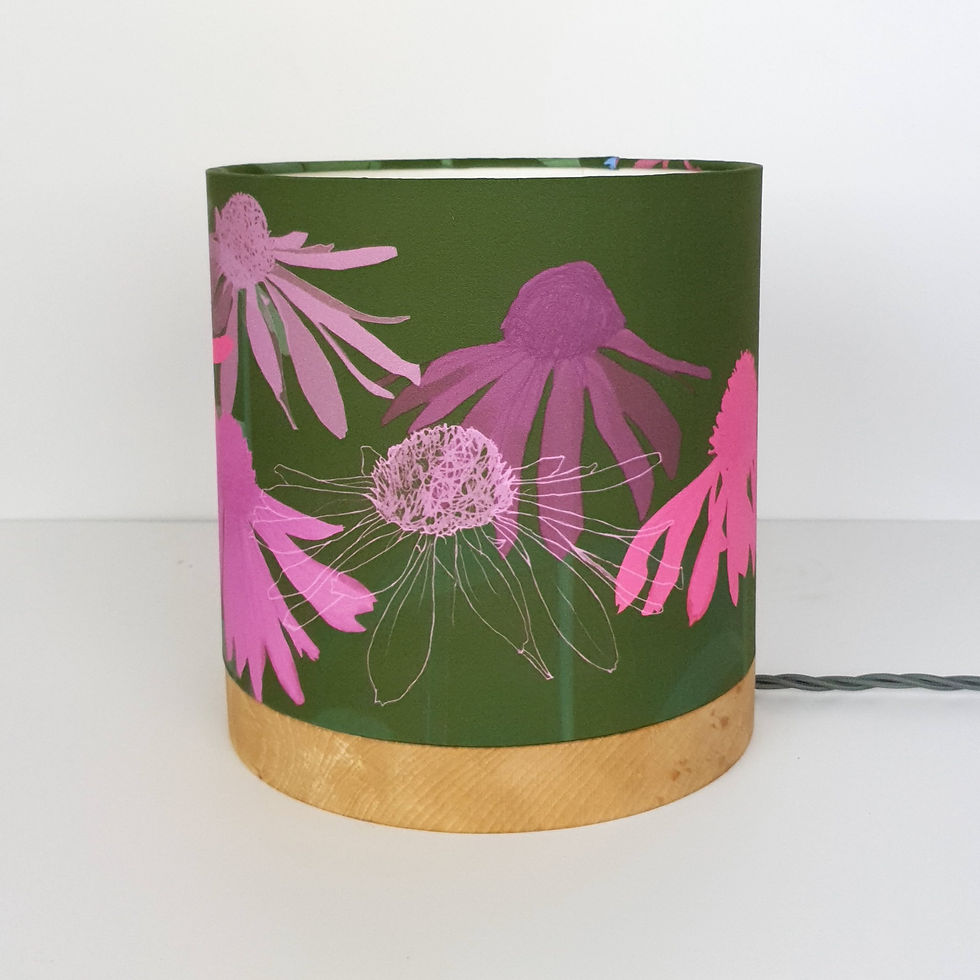 Thumbnail: large print summer garden lampshade