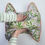 Thumbnail: leaf print cushion with coral piping COVER ONLY