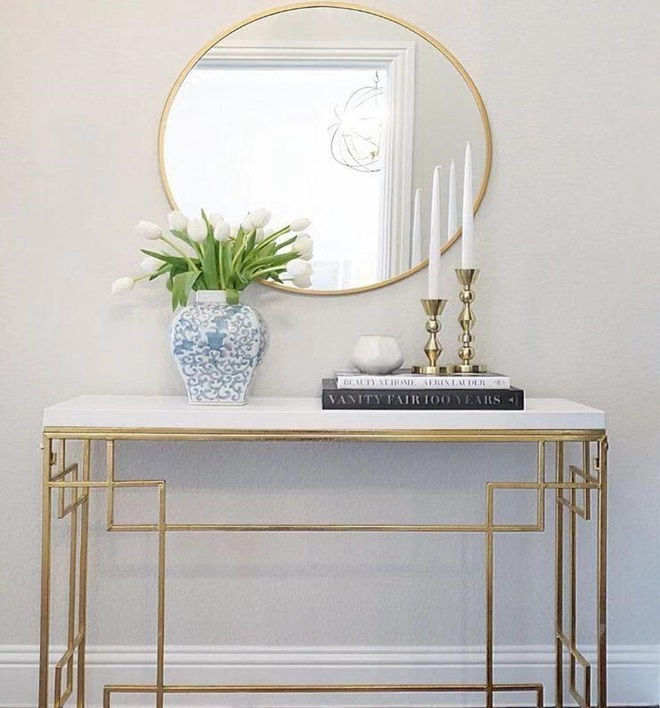 Gold steel console YT-1909