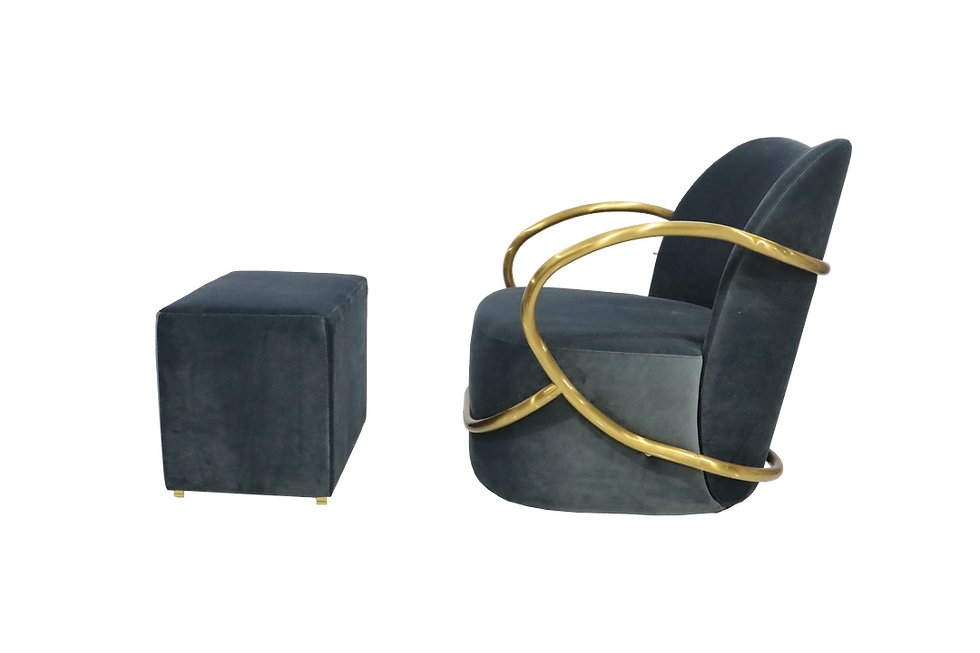 الصورة المصغرة: set of  2 chairs + puff YT-2519-2520