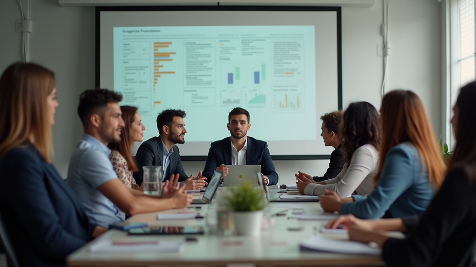Vista panorámica de un grupo de personas en un taller de educación financiera