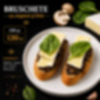 BRUSCHETE cu ciuperci și brie 180 grame