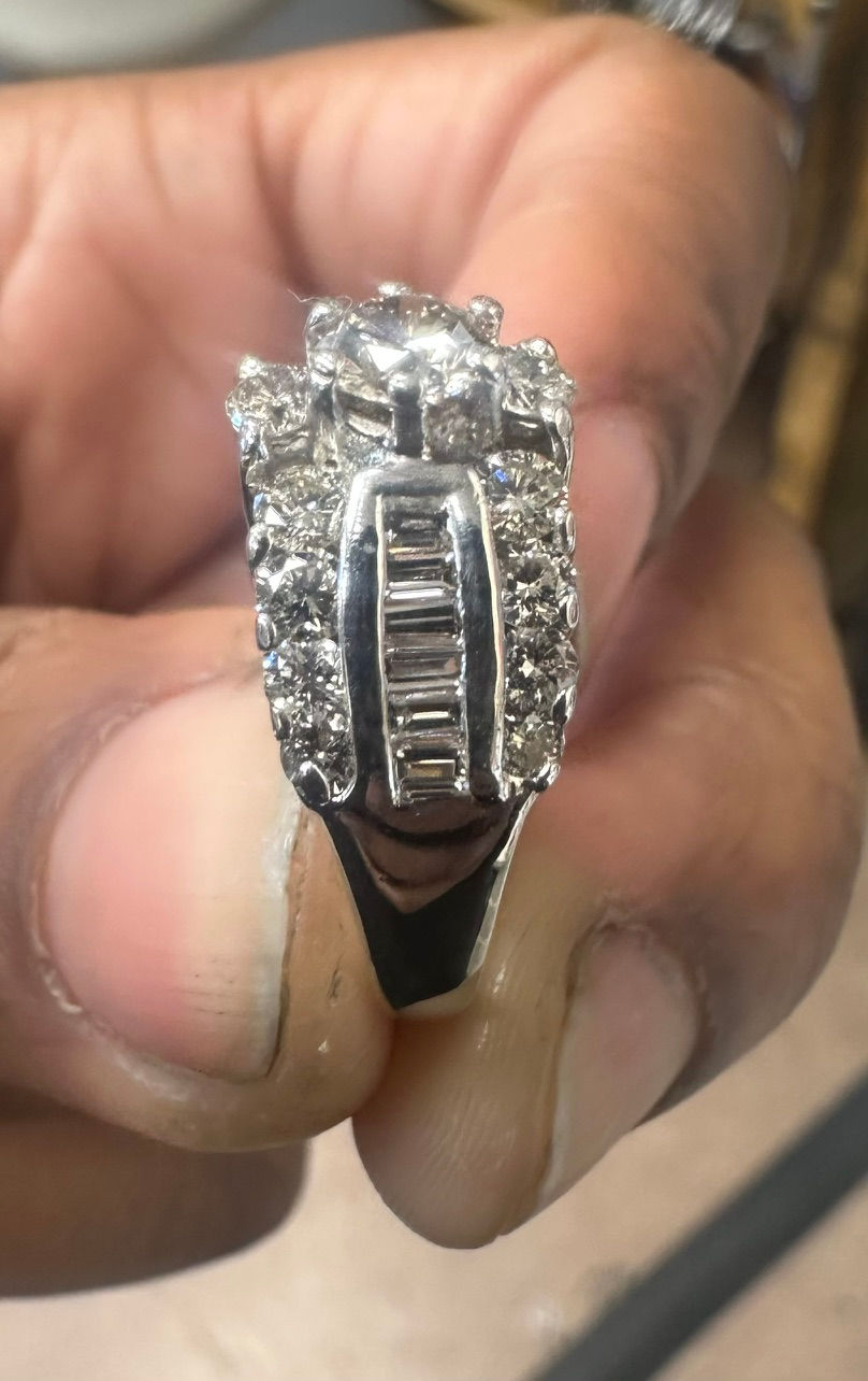 Round and Baguette Ring