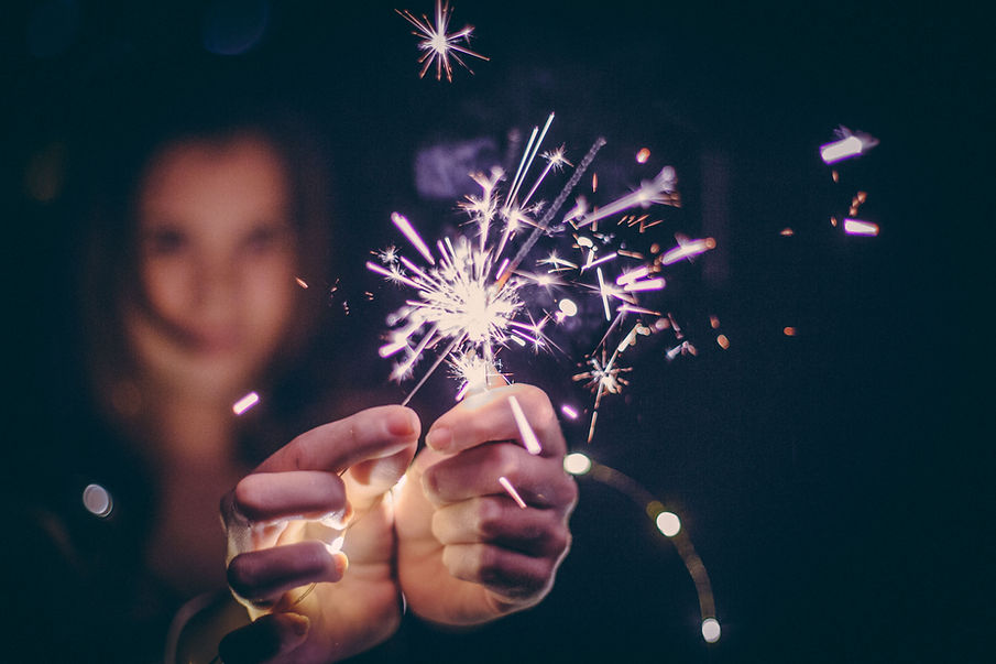Two sparks connecting