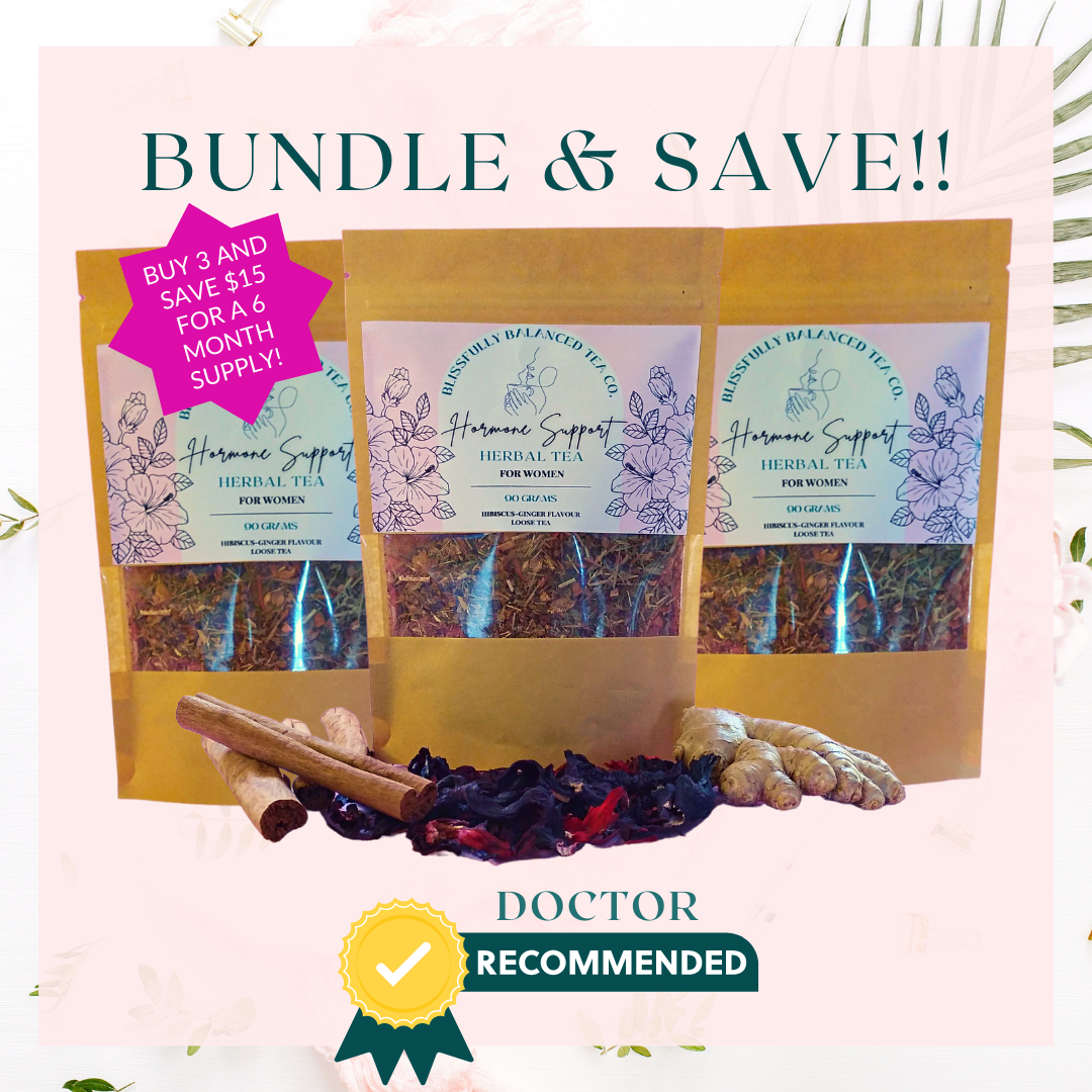 Hormone Support Tea For Women - Loose Leaf Tea 3 Bag Bundle Deal