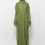 الصورة المصغرة: One Piece Cotton Bat Sleeves Removable Organic Hijab Prayer Dress with Headscarf