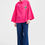 الصورة المصغرة: Kimono Sleeve Knitted Appliqued Poplin Tunic