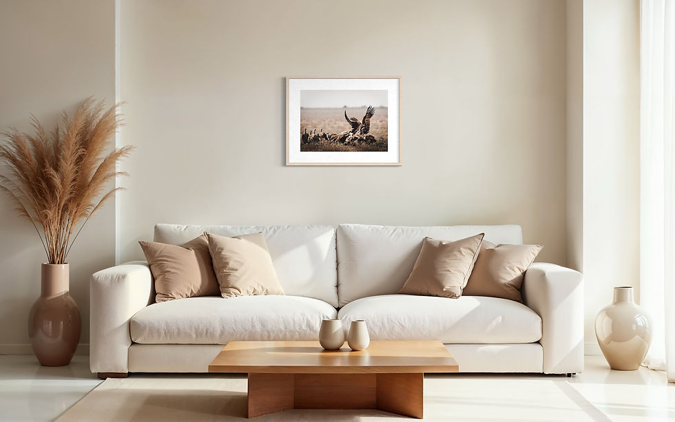 Thumbnail: Lappet-face Vulture wings spread Fine Art Print