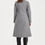 الصورة المصغرة: Medium Length Coat with Brooch Button Detail