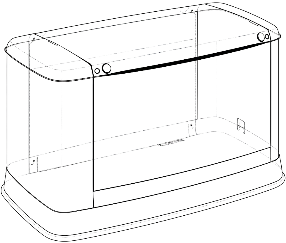 Wire frame of a standby generator