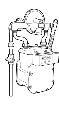 drawing of a natural gas meter