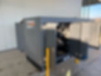 propane generator with service door open
