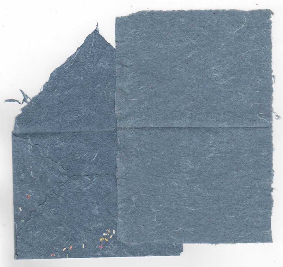 Miniature : Lot de 3 notes de confettis en denim/papeterie