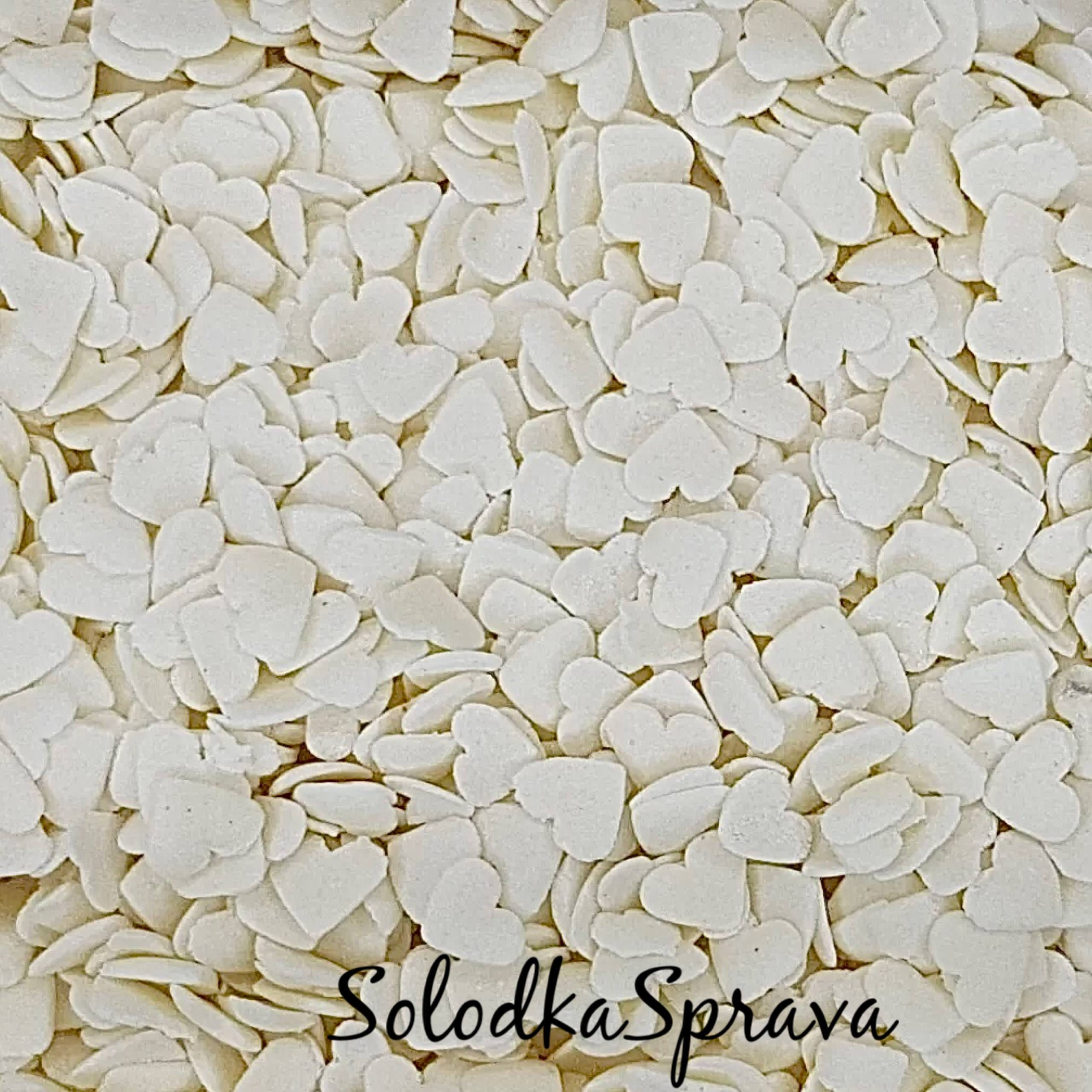 Кондитерська посипка "Серце" зі смаком ванілі