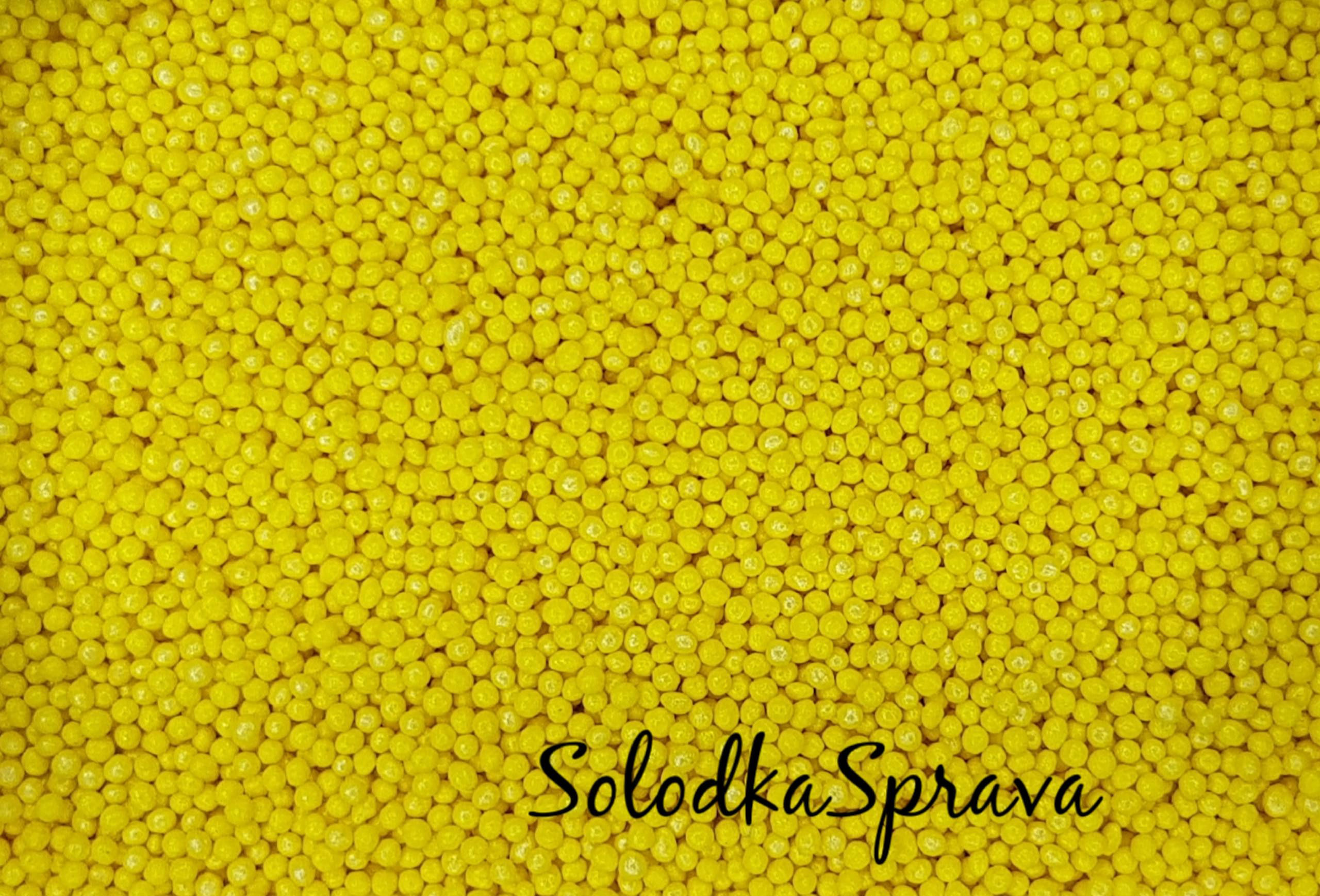 Кондитерська посипка Кульки 0,5 мм жовта