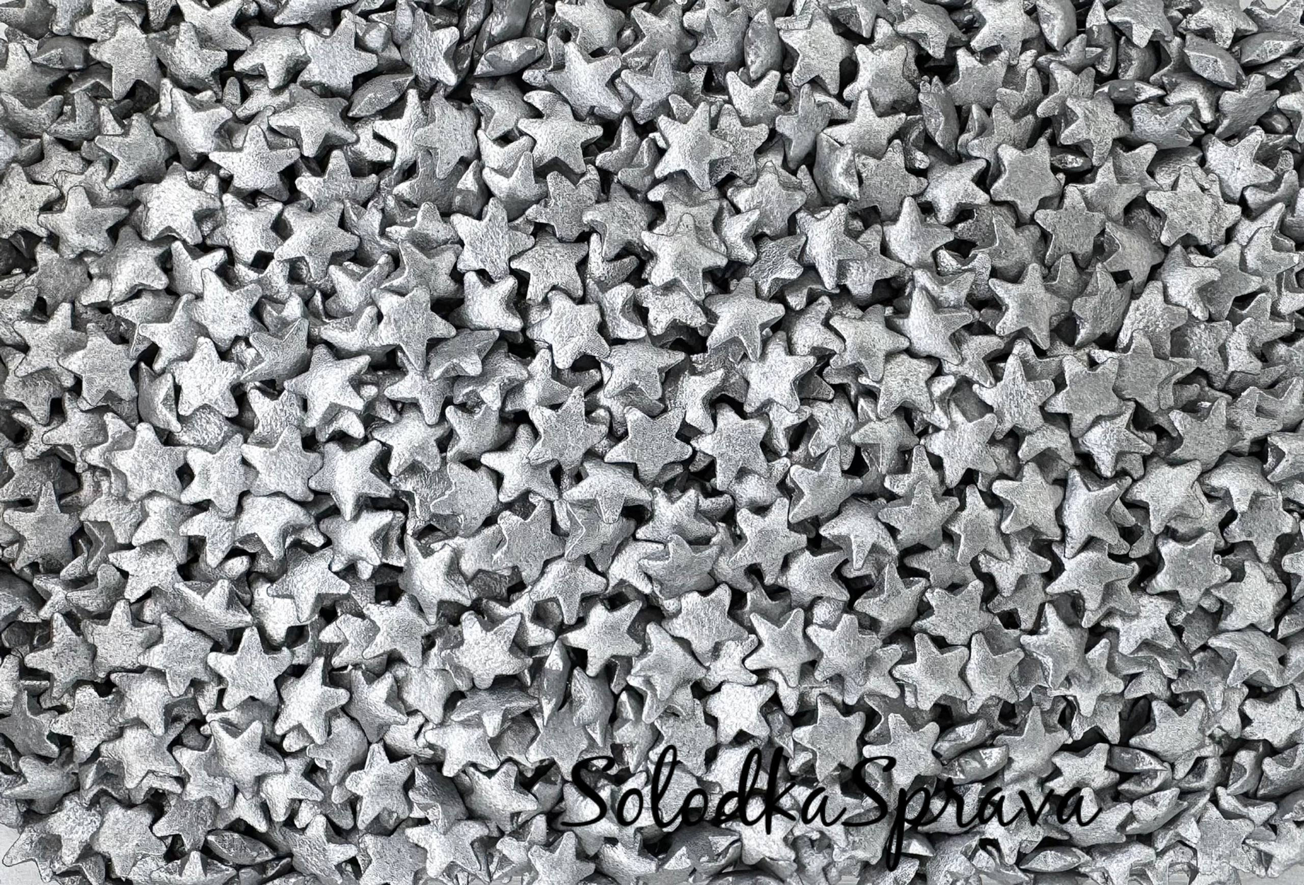 Кондитерська посипка "Зірочки" (срібло)