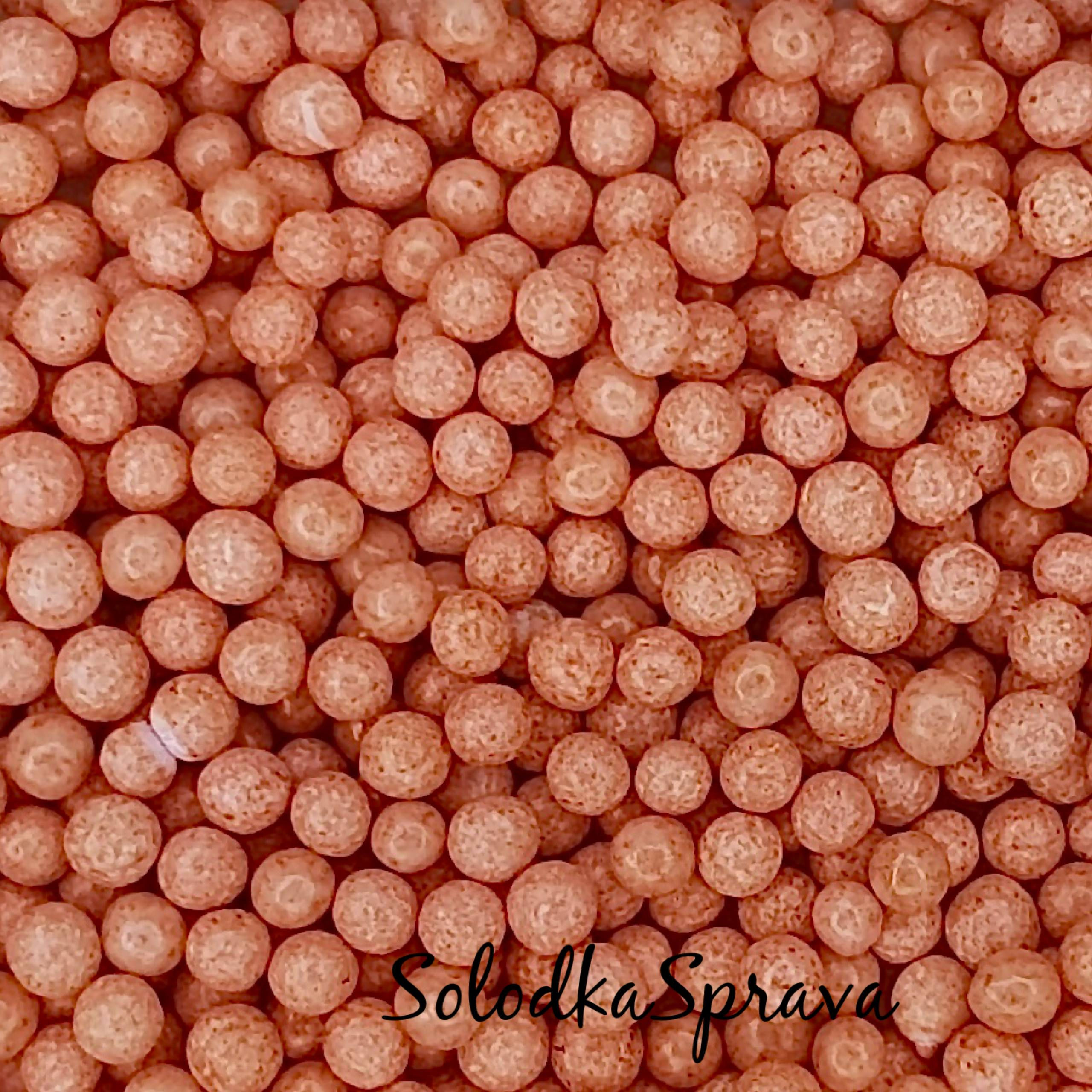 Кондитерські бусини желейні в цукровій глазурі персикові 5мм