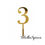 Прев'ю: Топер "Цифра "3" (золото)