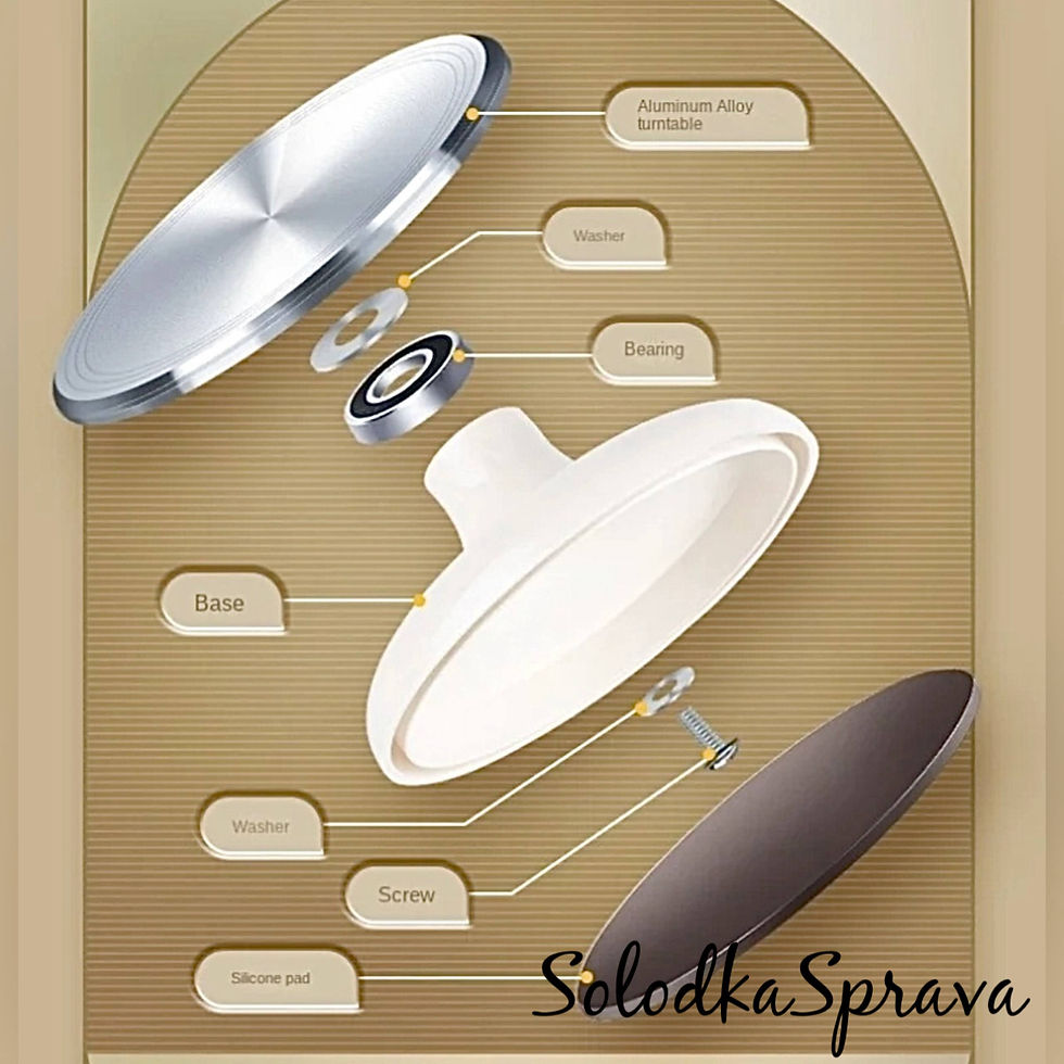 Підставка для торта поворотна металева 25 см (біла)