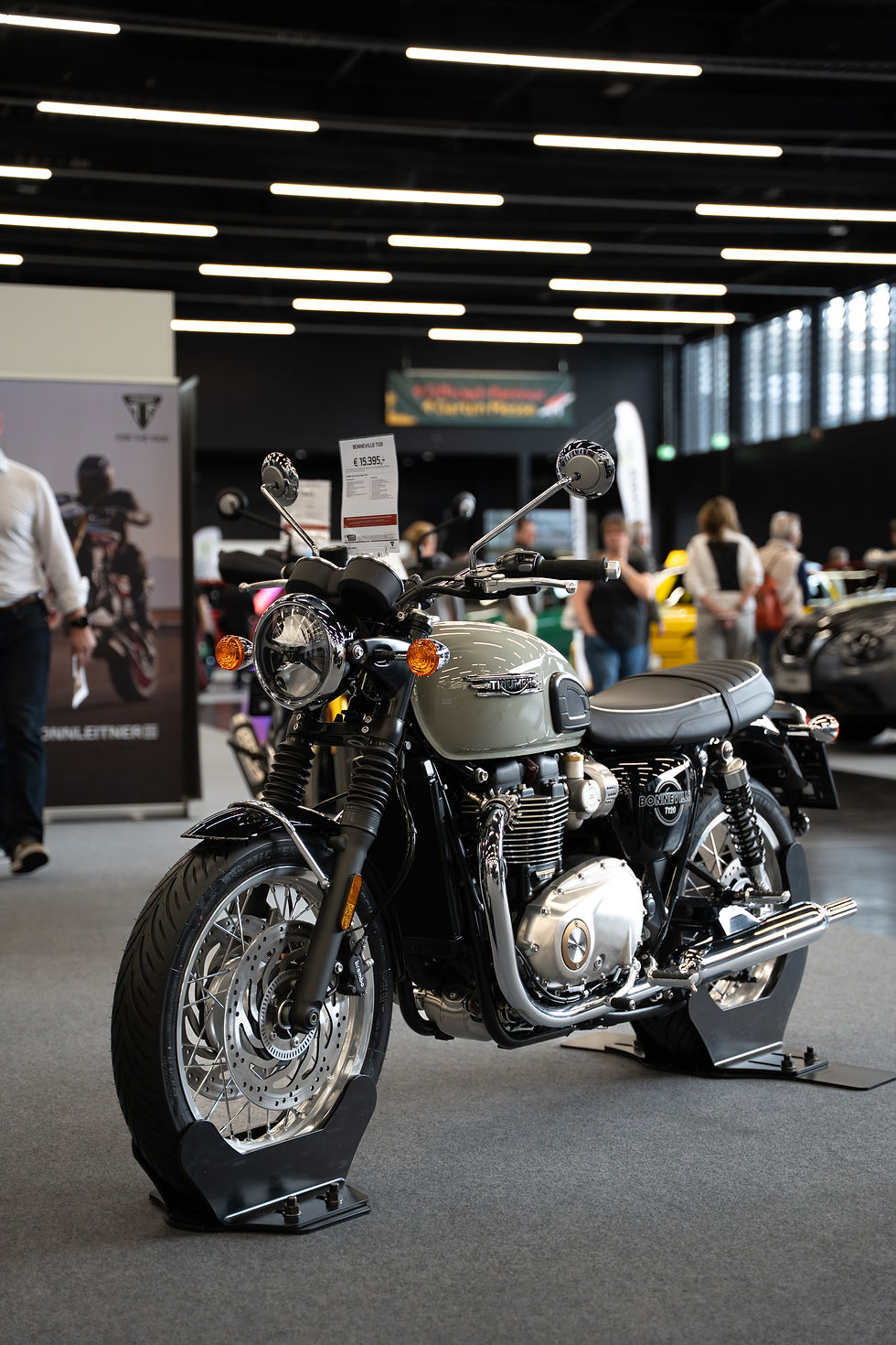 Ein Motorrad von Triumph ausgestellt von Sonnleitner