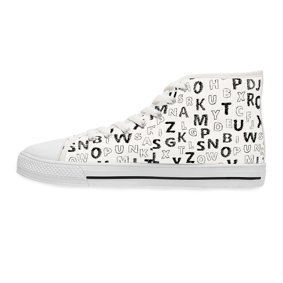 Miniaturbild: Burst of Letters Women's High Top Sneakers