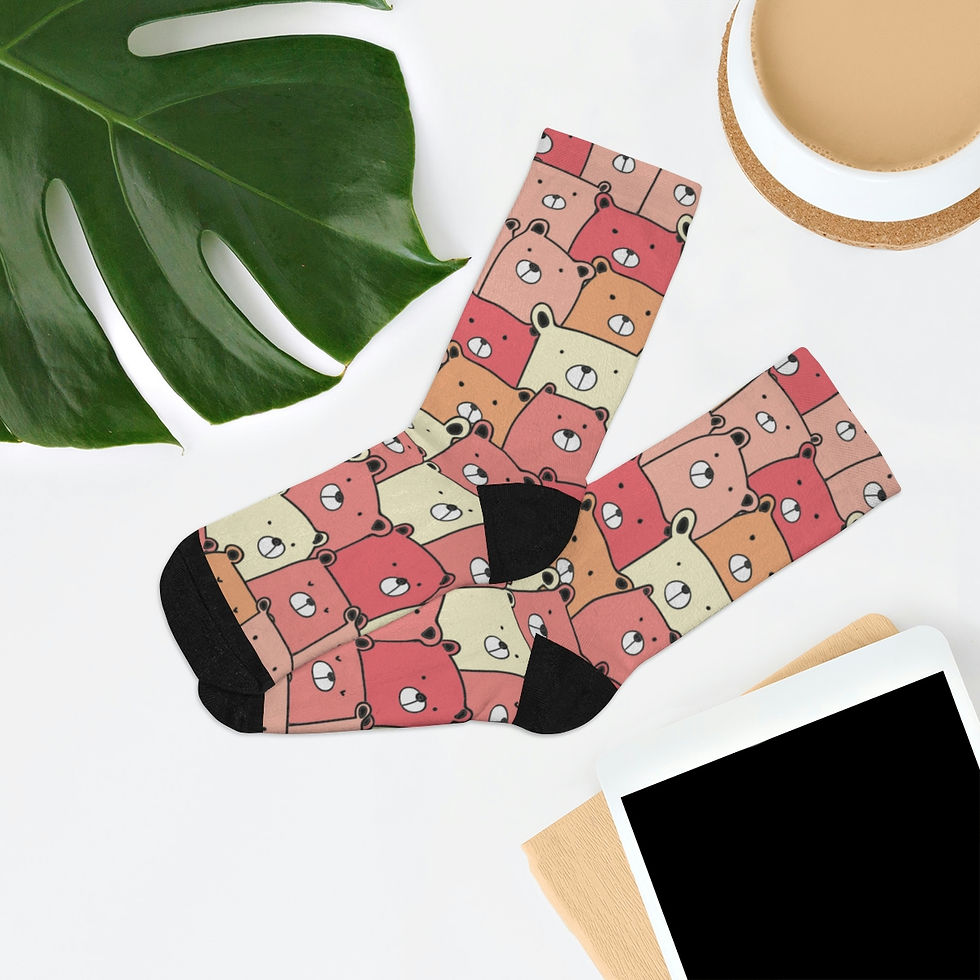 Thumbnail: Color Me Bear Poly Socks