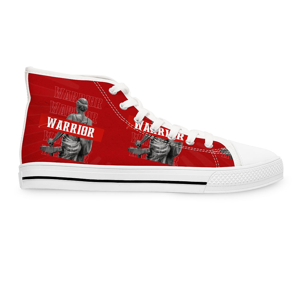 Miniatura: She's A Warrior Women's High Top Sneakers