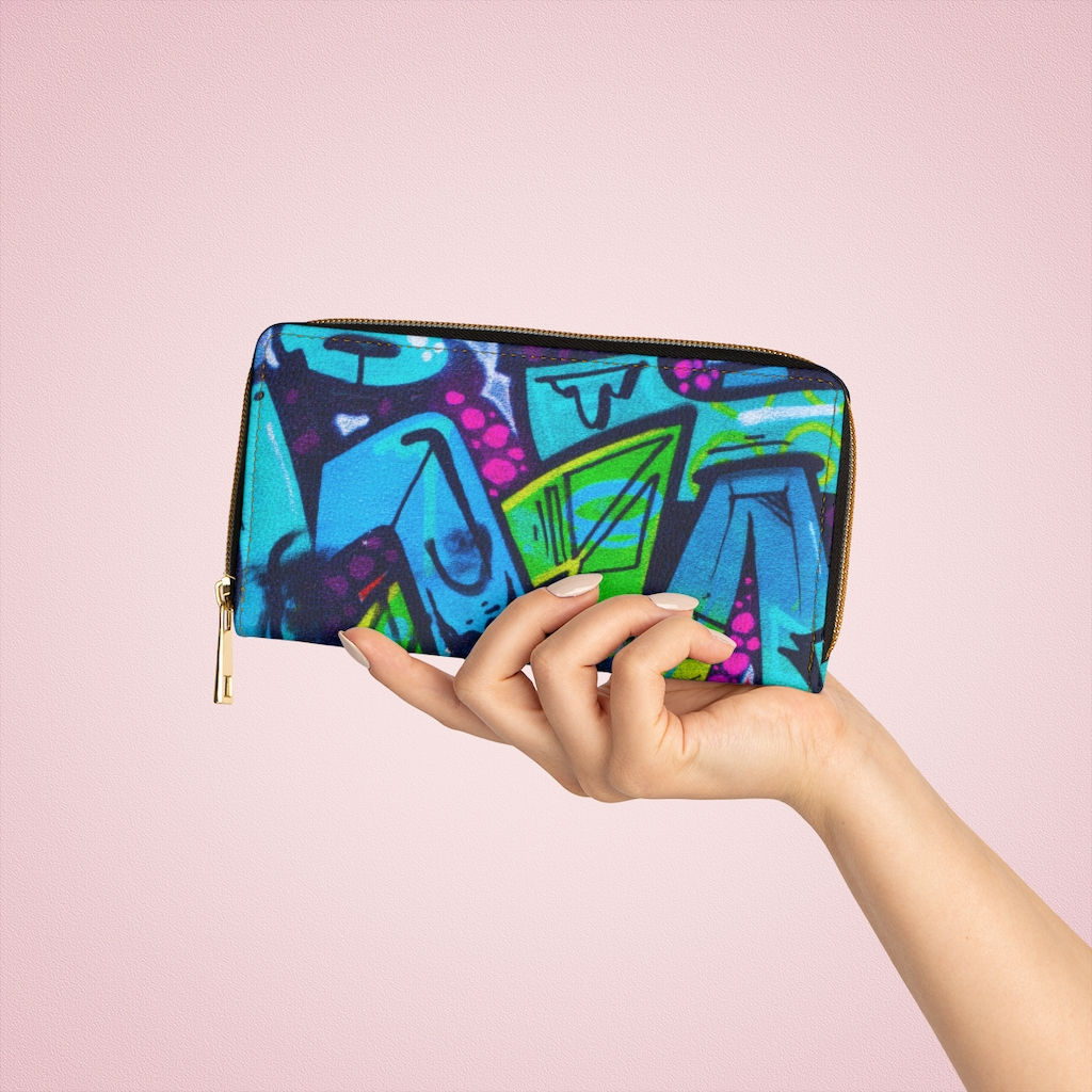 On The Wall Zipper Wallet