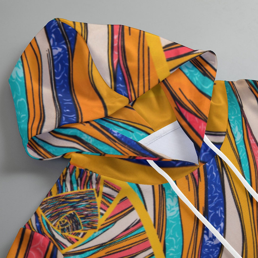 Thumbnail: All-Over Print Women's Pullover Hoodie With Drawstring